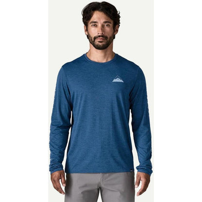 Patagonia Men's Long Sleeve Cap Cool Daily Graphic Shirt - Lands-Men's - Clothing - Tops-Driftways: Clement Blue X-Dye-M-Appalachian Outfitters