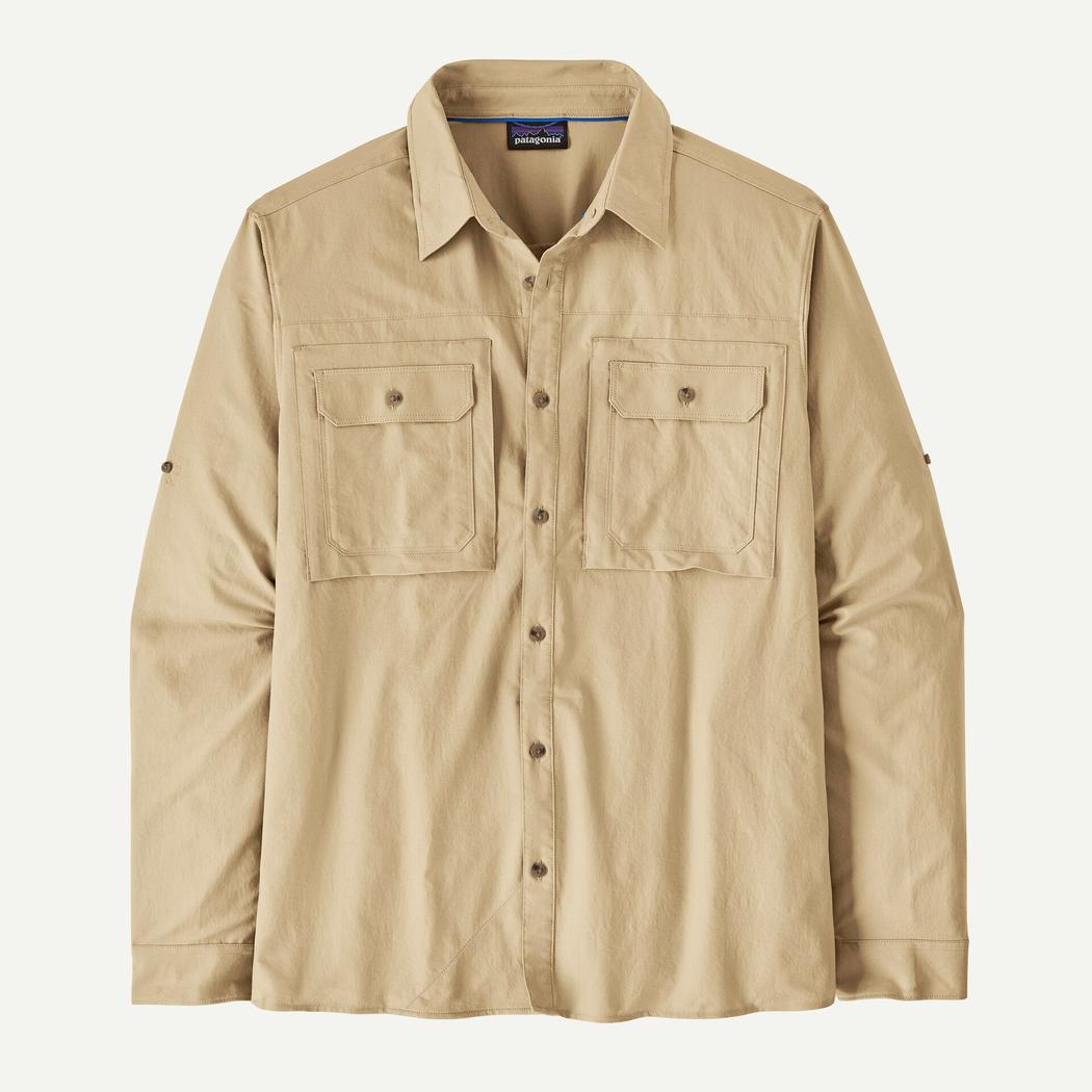 Patagonia Men's Long Sleeve Self Guided Sun Shirt-Men's - Clothing - Tops-Patagonia-Nautilus Tan-M-Appalachian Outfitters