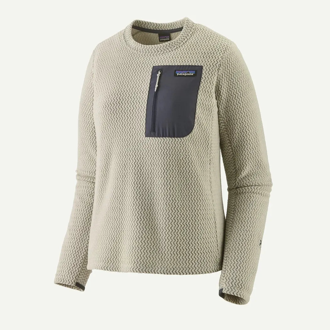 Patagonia Women's R1 Air Crew-Women's - Clothing - Tops-Patagonia-Wool White-S-Appalachian Outfitters