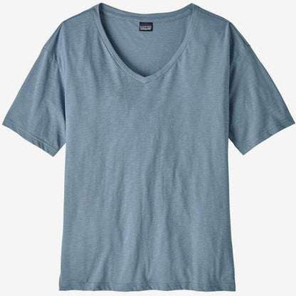 Patagonia Women's Short Sleeve Mainstay Top-Women's - Clothing - Tops-LightPlumeGrey-S-Appalachian Outfitters