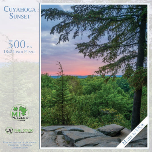 Phil Stagg Photography Cuyahoga Sunset - National Park - 500 Piece Ohio Puzzle-Accessories - Games-Phil Stagg Photography-Appalachian Outfitters