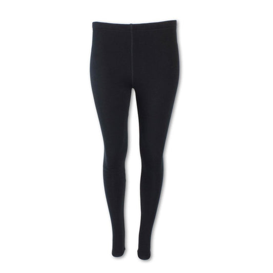 Front view of the Purnell Women's Fleece-Lined Leggings in Black against a plain white background.