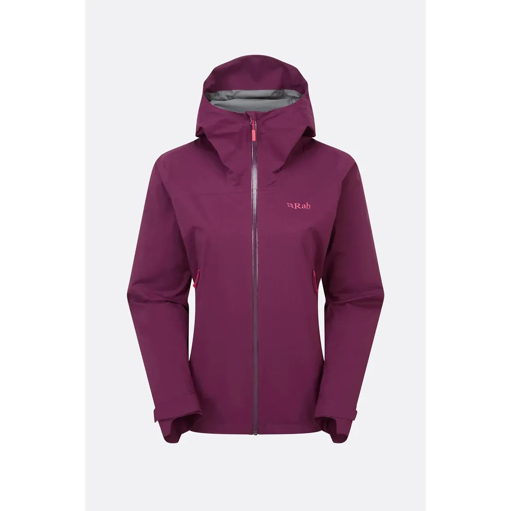 Rab Women's Downpour Light Jacket-Women's - Clothing - Jackets & Vests-Rab-Mulberry-S-Appalachian Outfitters