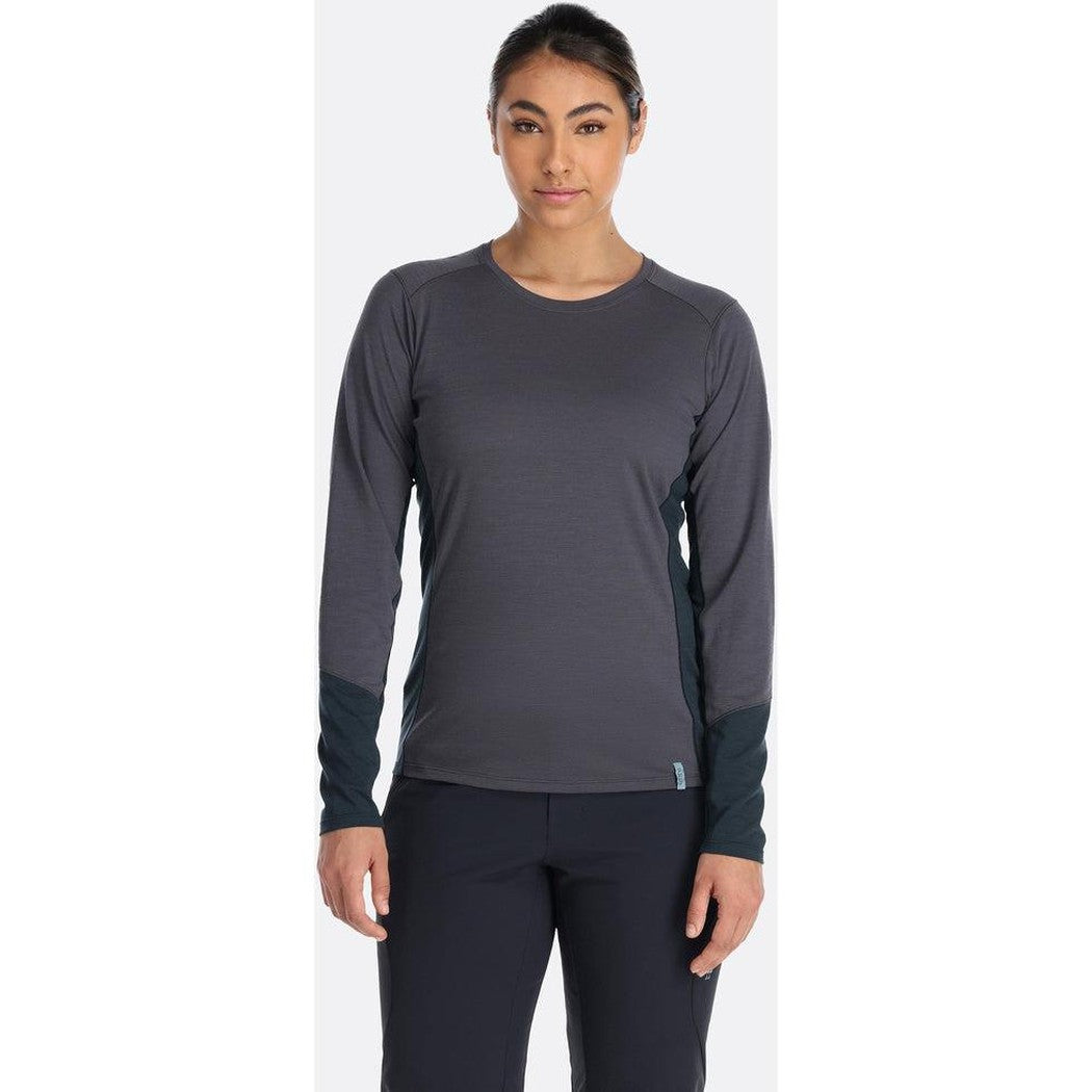 Women's Syncrino Base Long Sleeve Tee-Women's - Clothing - Tops-Rab-Graphene-8-Appalachian Outfitters