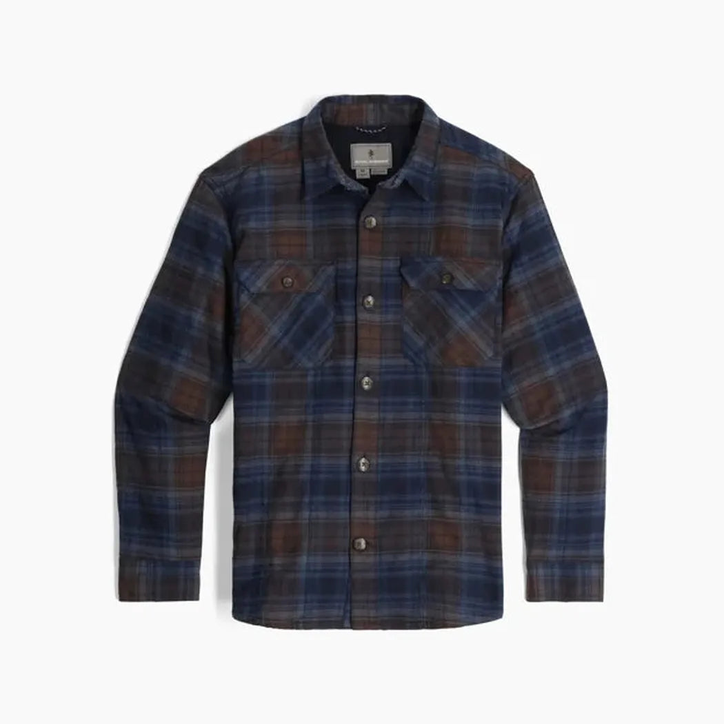 Royal Robbins Men's Snowcap Lined Flannel-Men's - Clothing - Tops-Royal Robbins-Navy Tioga Pld-M-Appalachian Outfitters