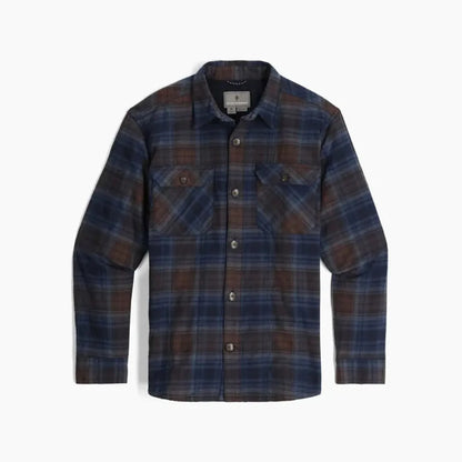 Royal Robbins Men's Snowcap Lined Flannel-Men's - Clothing - Tops-Royal Robbins-Navy Tioga Pld-M-Appalachian Outfitters