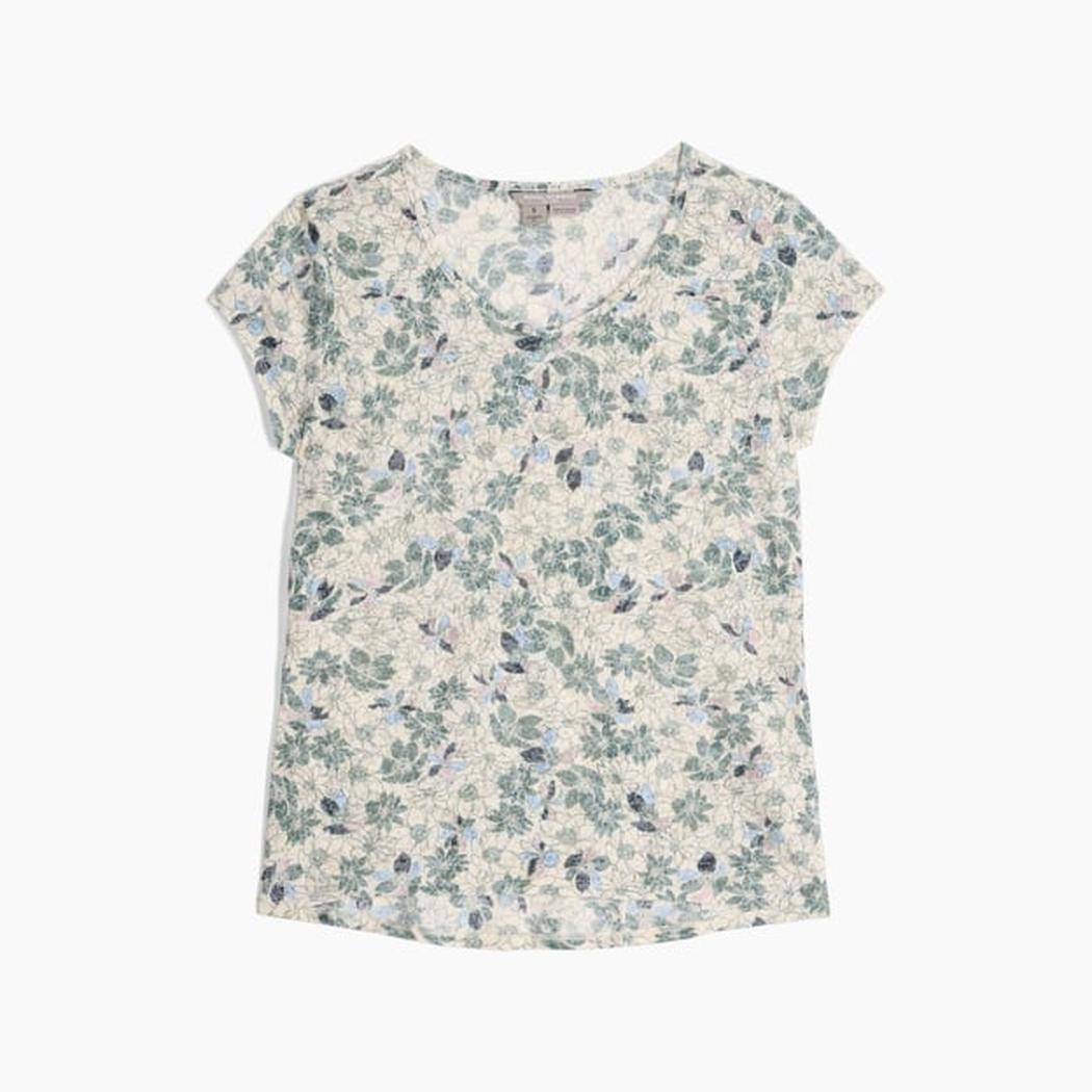 Royal Robbins Women's Featherweight Slub Tee-Women's - Clothing - Tops-Royal Robbins-Chalk Marigold Pt-S-Appalachian Outfitters