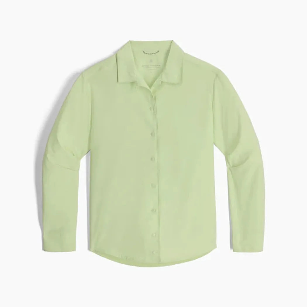 Royal Robbins Women's Salathe Sun Shirt Long Sleeve-Women's - Clothing - Tops-Royal Robbins-Lime Cream-S-Appalachian Outfitters