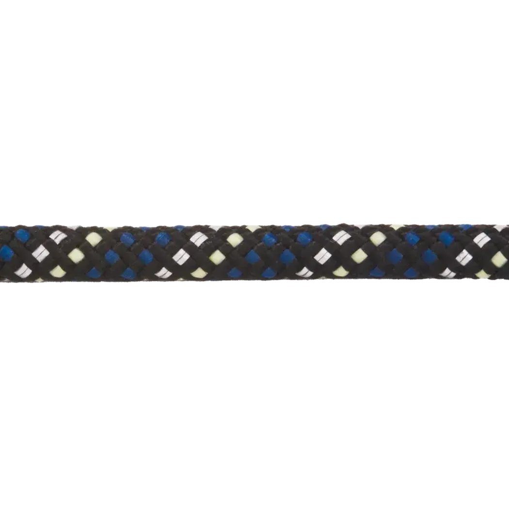 A close-up of the Ruffwear Knot-a-collar in Blue Moon color, showing its braided pattern against a white background.