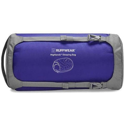 Ruffwear Highlands Dog Sleeping Bag Huckleberry Blue Outdoor