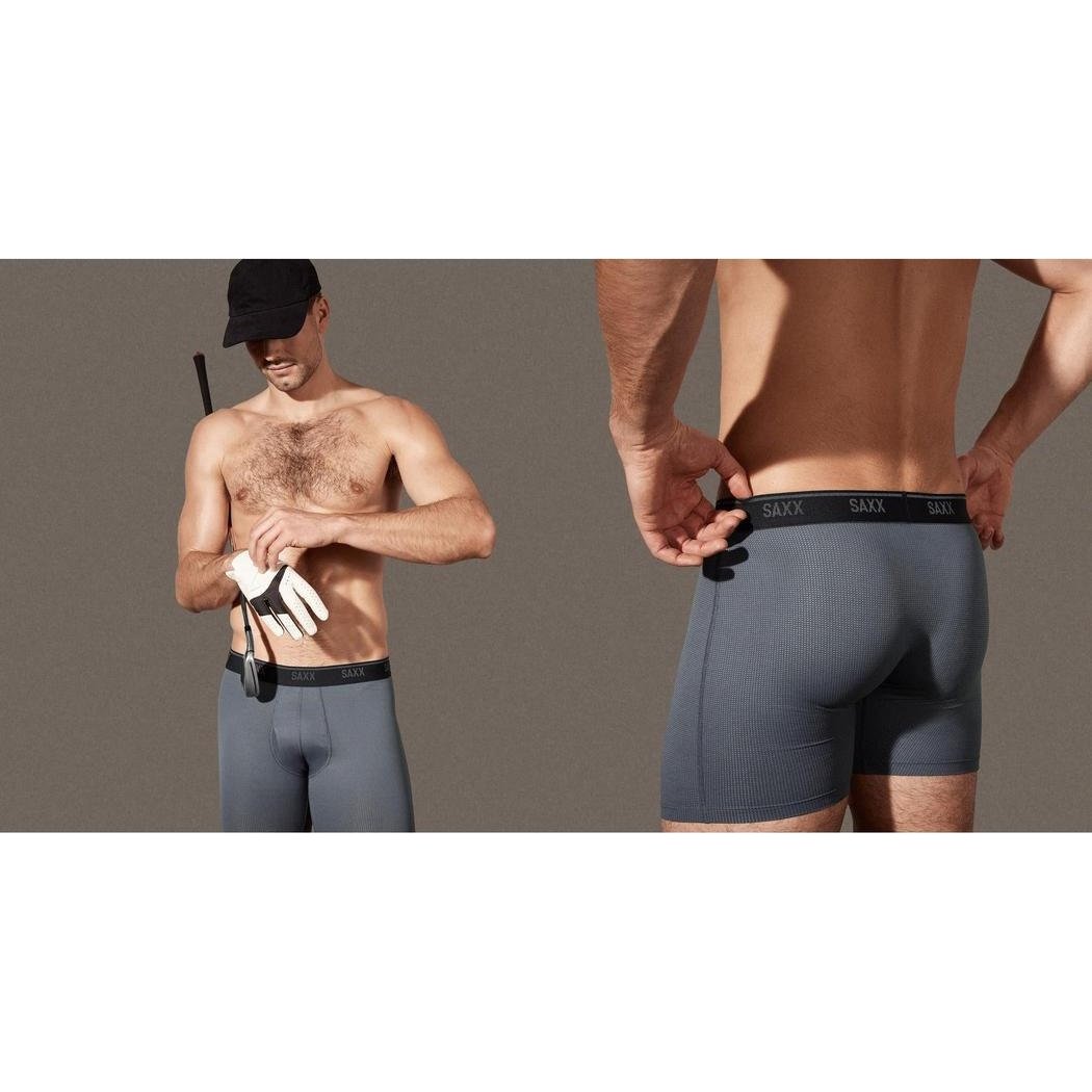 SAXX Quest Quick-Dry Mesh Boxer Brief Fly - 6"-Men's - Clothing - Underwear-Appalachian Outfitters