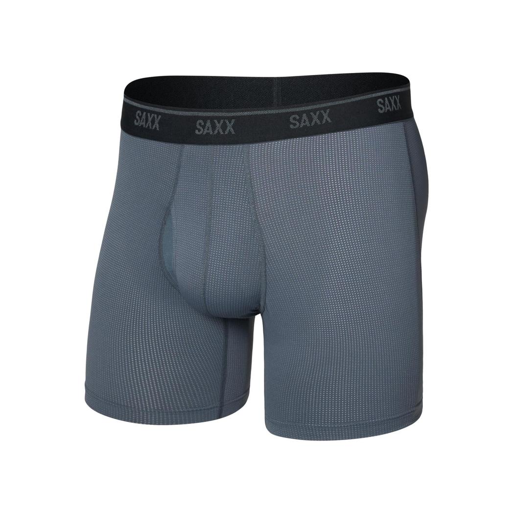 SAXX Quest Quick-Dry Mesh Boxer Brief Fly - 6"-Men's - Clothing - Underwear-SAXX-Turbulence-M-Appalachian Outfitters