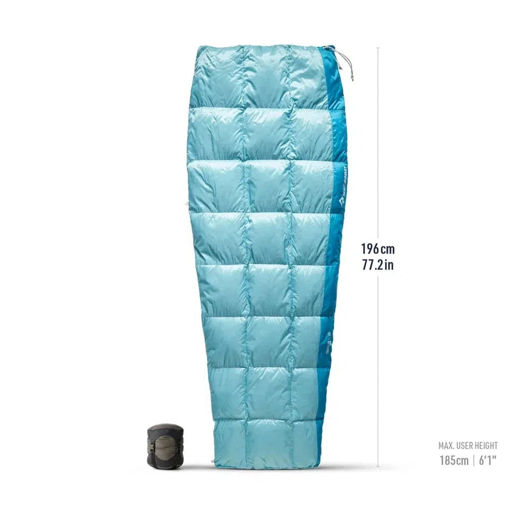 Sea To Summit Traveller Down Sleeping Bag Unisex 45F | 7C-Camping - Sleeping Bags - Down-Regular-Aqua Sea Blue-Appalachian Outfitters