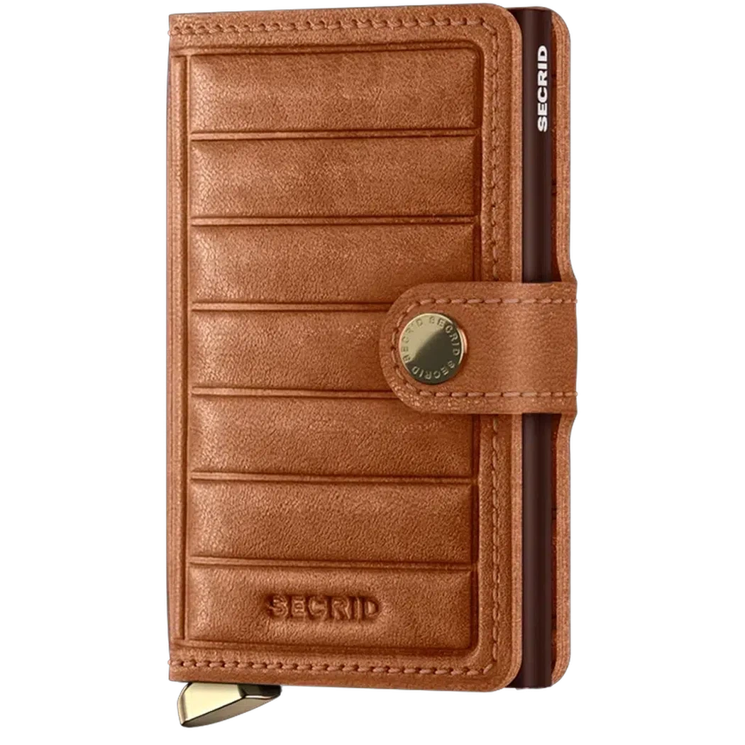 SECRID Mini Wallet - Emboss Lines-Accessories - Wallets-SECRID-Cognac-Appalachian Outfitters