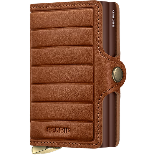 SECRID Premium Twinwallet Emboss Lines +-Accessories - Wallets-SECRID-Cognac-Appalachian Outfitters