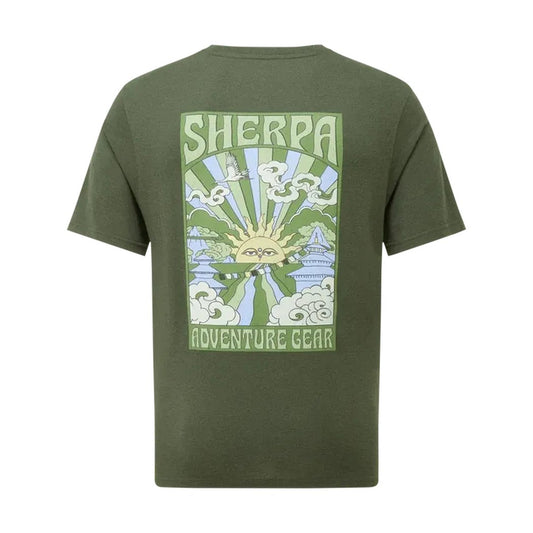 Sherpa Adventure Gear Men's Jutnu Psychedelic Tee-Men's - Clothing - Tops-Evergreen-M-Appalachian Outfitters