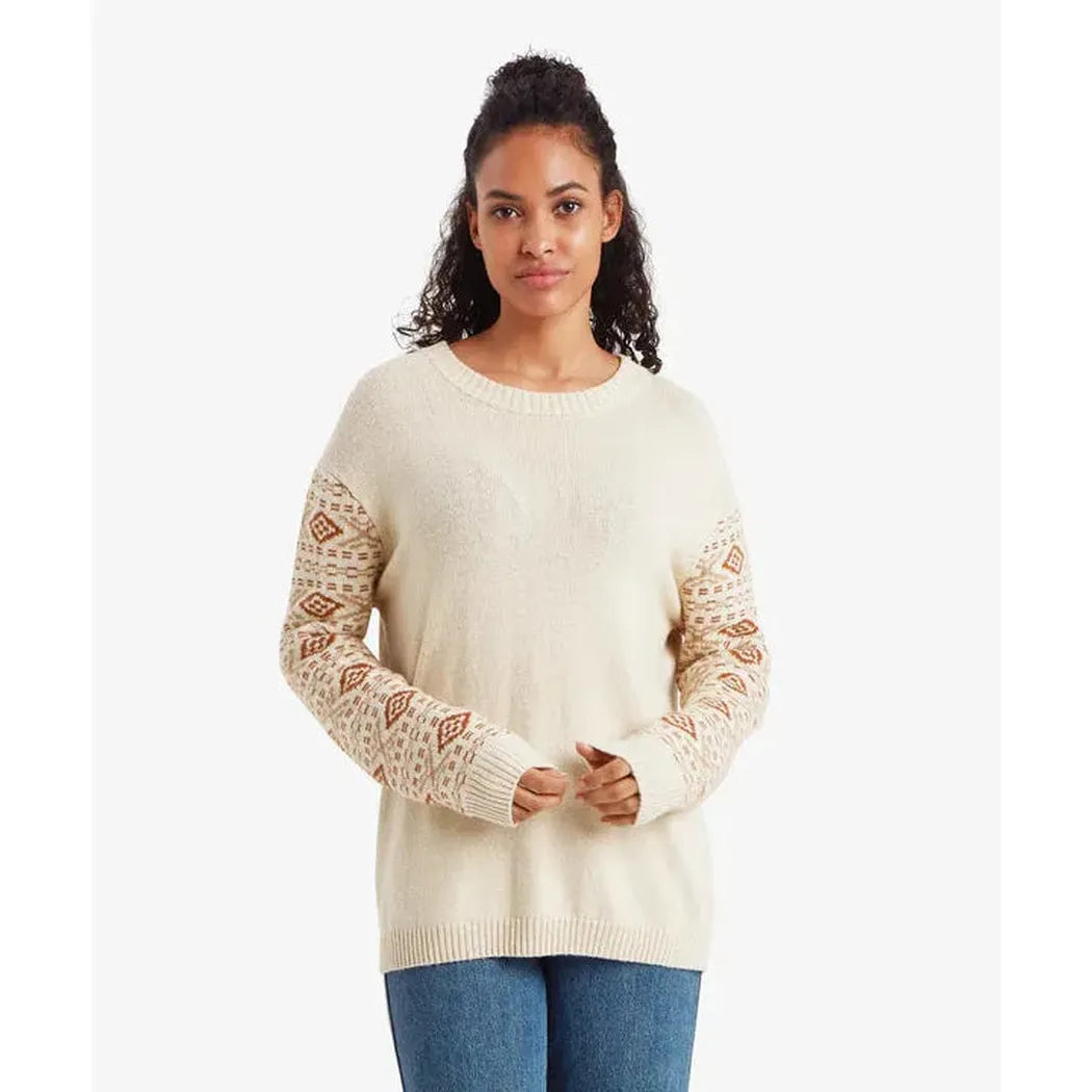 Sherpa Adventure Gear Samples - Women's Dorje Crew Neck Sweater-Women's - Clothing - Tops-Ecru-S-Appalachian Outfitters