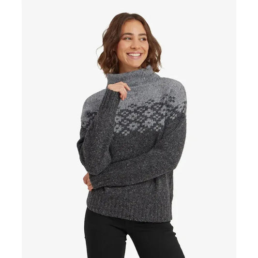Sherpa Adventure Gear Samples - Women's Mandari Mock Neck Sweater-Women's - Clothing - Tops-Charcoal-S-Appalachian Outfitters