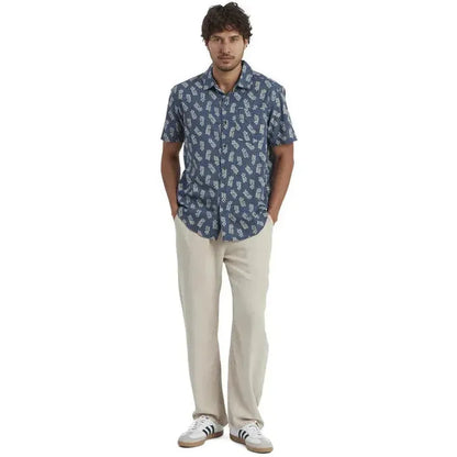 Sherpa Adventure Gear Men's Indi Floral Short Sleeve Shirt-Men's - Clothing - Tops-Sherpa Adventure Gear-Appalachian Outfitters