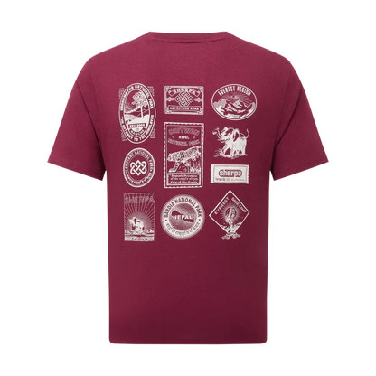 Sherpa Adventure Gear Men's Jutnu Badge Tee-Men's - Clothing - Tops-Sherpa Adventure Gear-Wine-M-Appalachian Outfitters