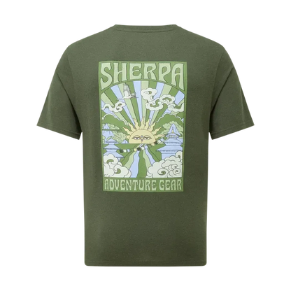 Sherpa Adventure Gear Men's Jutnu Psychedelic Tee-Men's - Clothing - Tops-Sherpa Adventure Gear-Evergreen-M-Appalachian Outfitters