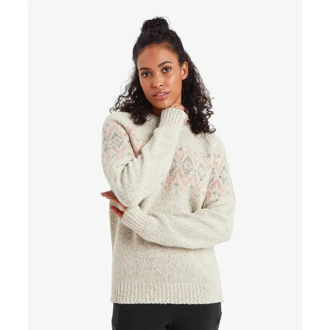 Sherpa Adventure Gear Samples - Women's Dumji Crew Sweater-Women's - Clothing - Tops-Sherpa Adventure Gear-Ecru-S-Appalachian Outfitters