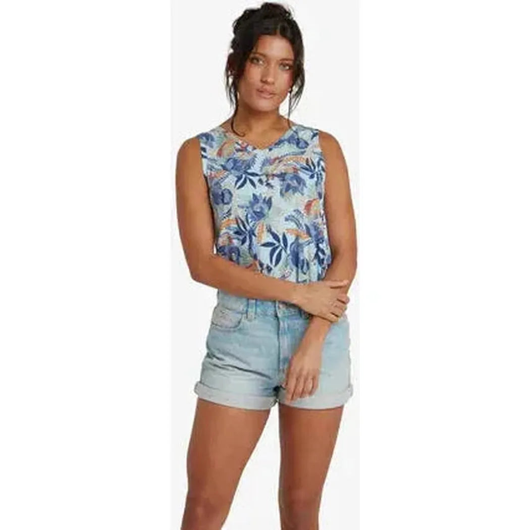 Sherpa Adventure Gear Women's Neha V-Neck Tank-Women's - Clothing - Tops-Sherpa Adventure Gear-Seaport Blue Peacock-S-Appalachian Outfitters