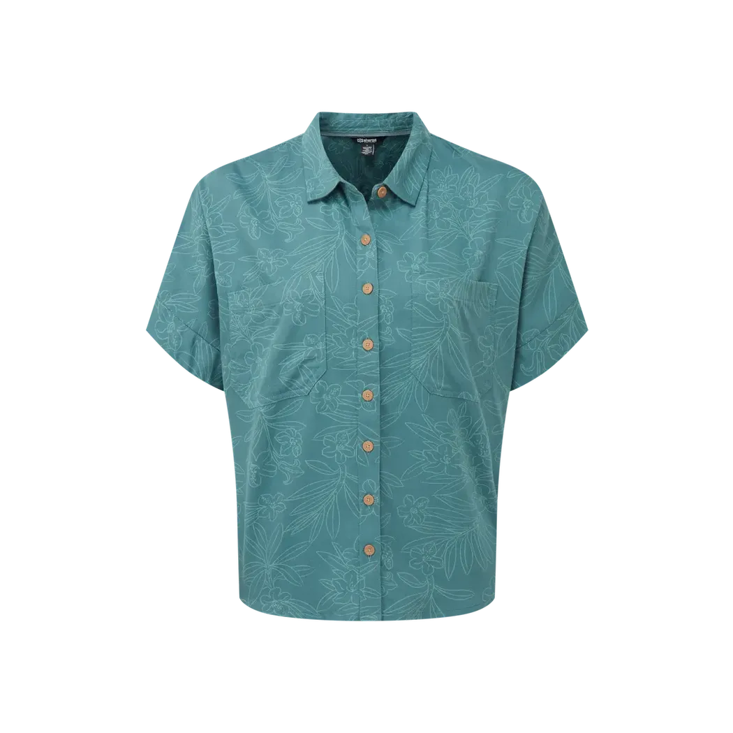 Sherpa Adventure Gear Women's Palmo Short Sleeve Shirt-Women's - Clothing - Tops-Sherpa Adventure Gear-Hydra Floral-S-Appalachian Outfitters
