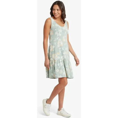Sherpa Adventure Gear Women's Neha Ruffle Dress-Women's - Clothing - Dresses-Celery Floral-S-Appalachian Outfitters