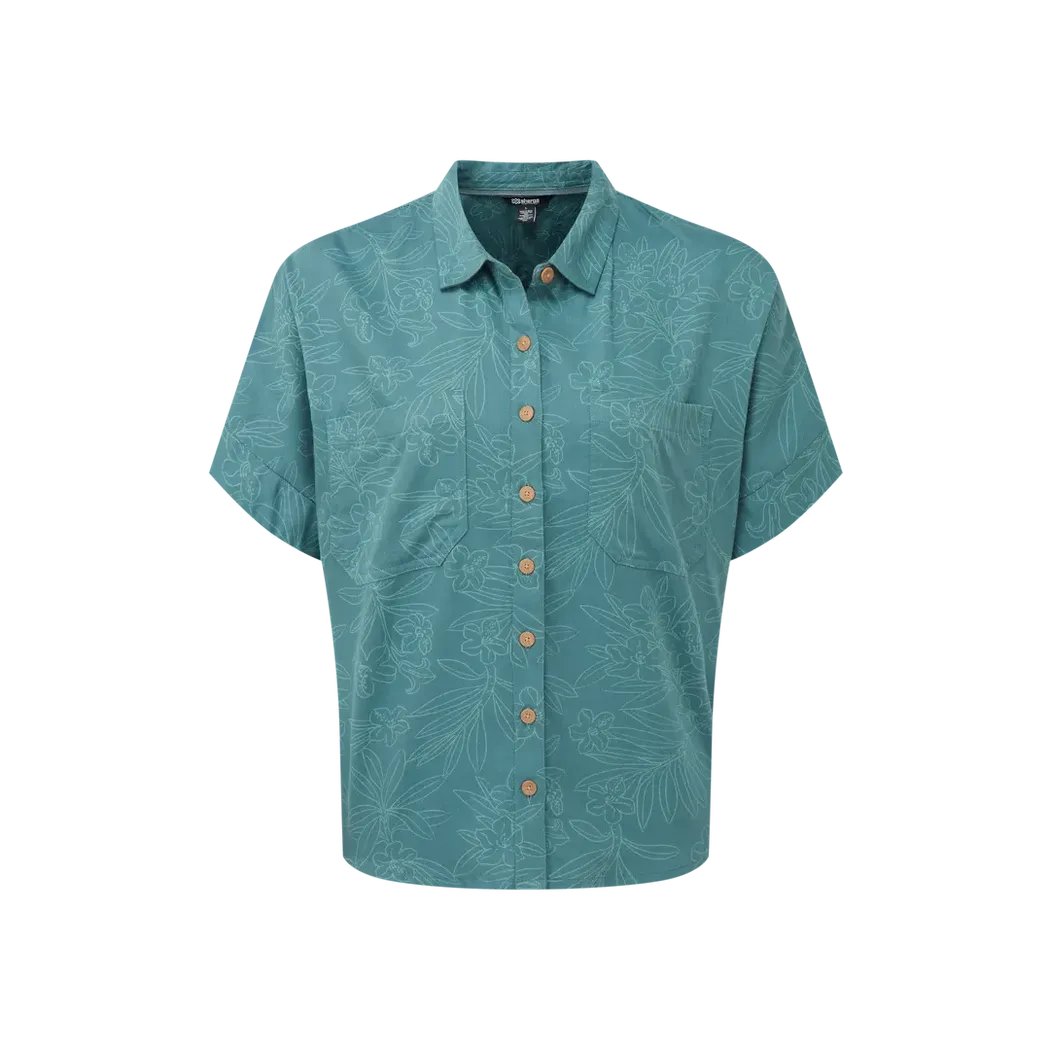 Sherpa Adventure Gear Women's Palmo Short Sleeve Shirt-Women's - Clothing - Tops-Hydra Floral-S-Appalachian Outfitters