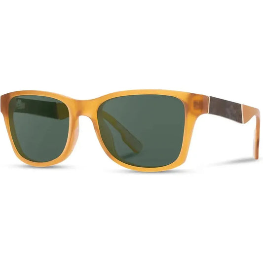 Shwood Handcrafted Canby ACTV-Accessories - Eyewear - Sunglasses-Shwood Handcrafted-Matte Apricot // Elm Burl-G15 Polarized-Appalachian Outfitters