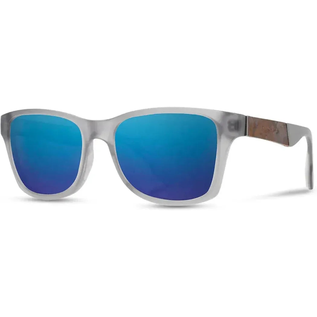 Shwood Handcrafted Canby ACTV-Accessories - Eyewear - Sunglasses-Shwood Handcrafted-Matte Smoke // Elm Burl-Blue Flash Polarized-Appalachian Outfitters