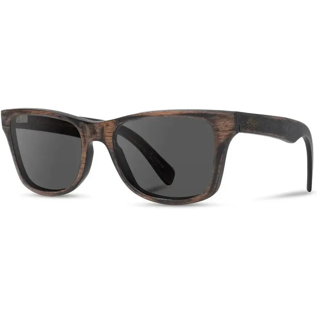 Shwood Handcrafted Canby-Accessories - Eyewear - Sunglasses-Shwood Handcrafted-Distressed Dark Walnut-Grey Polarized-Appalachian Outfitters
