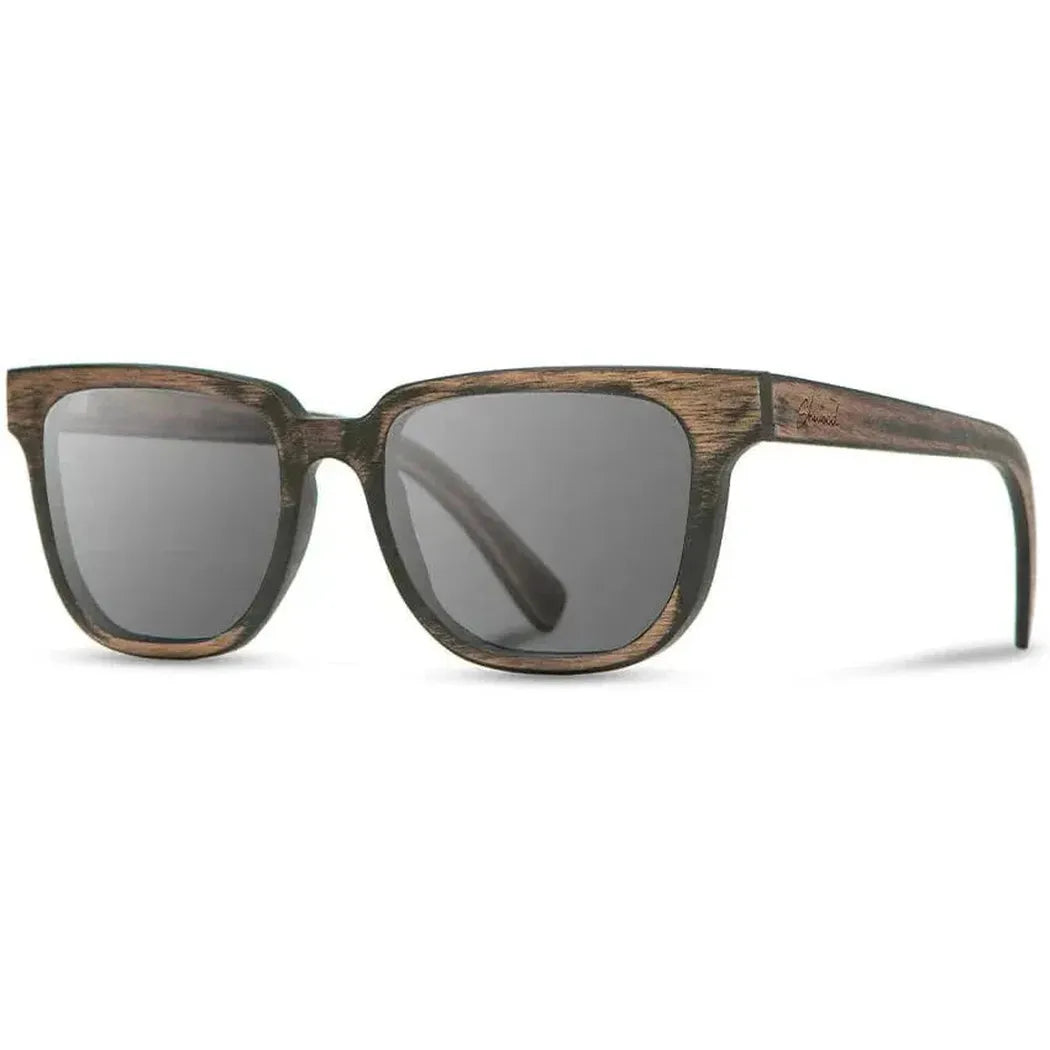 Shwood Handcrafted Prescott-Accessories - Eyewear - Sunglasses-Shwood Handcrafted-Distressed Dark Walnut-Grey Polarized-Appalachian Outfitters