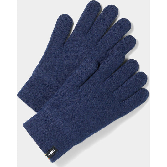 Charcoal Smartwool Boiled Wool Glove shown in a top-down view with a small logo tag on the wrist.