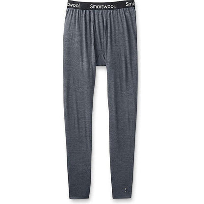 Charcoal Smartwool men's classic all-season merino base layer bottom shown from the front on a white background.