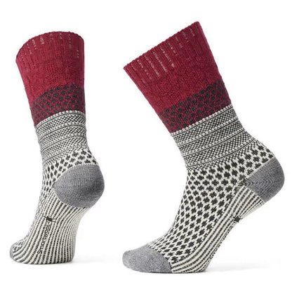 Smartwool Everyday Popcorn Cable Crew Socks-Accessories - Socks - Unisex-Smartwool-Tibetan Red-S-Appalachian Outfitters