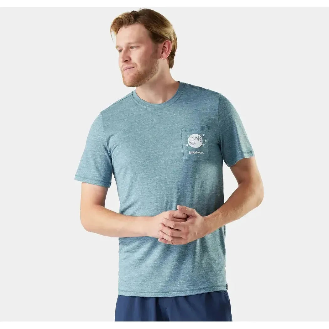Smartwool Men's Merino Hemp Blend Peak Pints Short Sleeve Graphic Tee-Men's - Clothing - Tops-Smartwool-Dusty Teal-M-Appalachian Outfitters