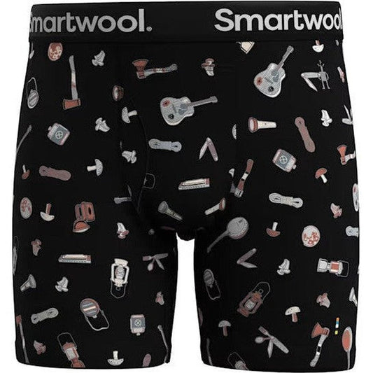 Smartwool Men's Merino Print Boxer Brief Boxed-Men's - Clothing - Underwear-Smartwool-BlackGoneCampin-M-Appalachian Outfitters