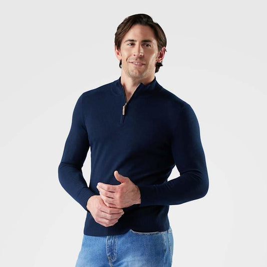 Smartwool Men's Sparwood 1/4 Zip Sweater-Men's - Clothing - Tops-Smartwool-Appalachian Outfitters