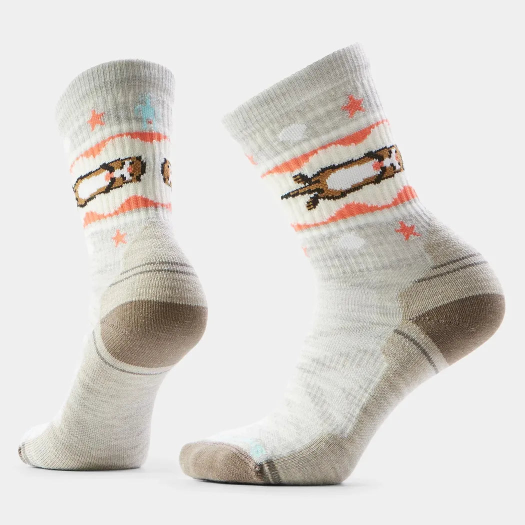 Smartwool Women's Hike Light Cushion Otter Float Crew Socks-Accessories - Socks - Women's-Smartwool-Ash-M-Appalachian Outfitters