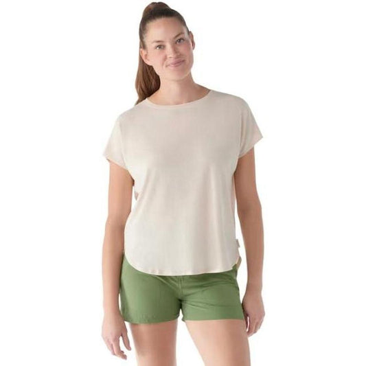 Smartwool Women's Short Sleeve Swing Top-Women's - Clothing - Tops-Smartwool-Almond-S-Appalachian Outfitters