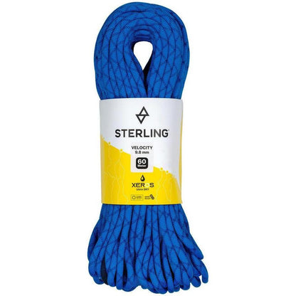Sterling Rope Velocity 9.8 XEROS-Climbing - Ropes - Dynamic-Sterling Rope-60m-Blue-Appalachian Outfitters