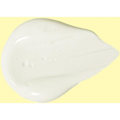 A dollop of Sun Bum SPF 50 Clear Face Sunscreen Lotion against a yellow background.