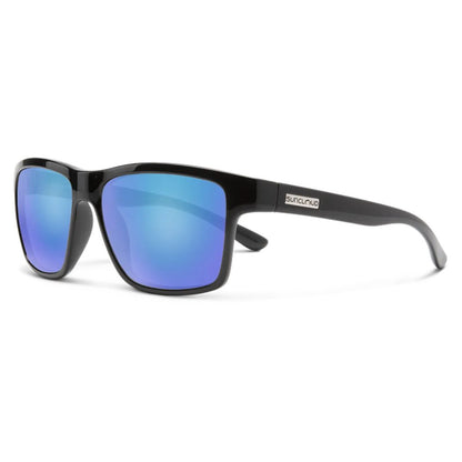 Suncloud A-Team-Accessories - Eyewear - Sunglasses-Black-Polarized Blue Mirror-Appalachian Outfitters