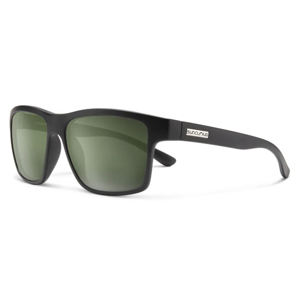 Suncloud A-Team-Accessories - Sunglasses-Suncloud-Matte Black-Polarized Gray Green-Appalachian Outfitters