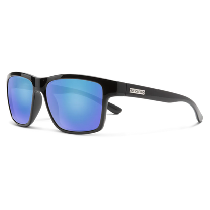 Suncloud A-Team-Accessories - Sunglasses-Suncloud-Black-Polarized Blue Mirror-Appalachian Outfitters