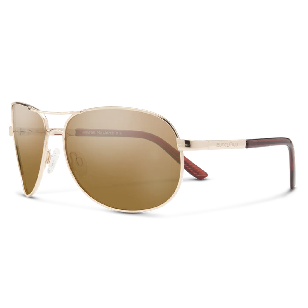 Suncloud Aviator-Accessories - Eyewear - Sunglasses-Suncloud-Gold-Polarized Brown-Appalachian Outfitters