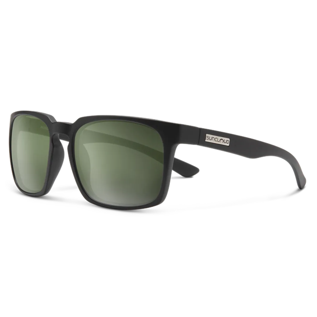 Suncloud Hundo-Accessories - Sunglasses-Suncloud-Matte Black-Polarized Gray Green-Appalachian Outfitters