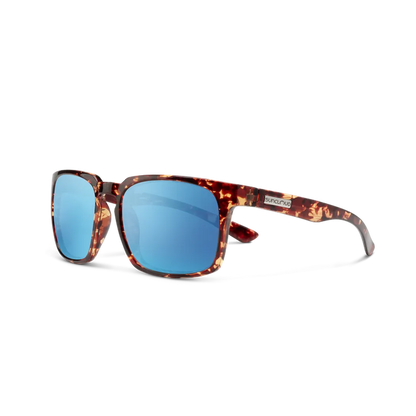 Suncloud Hundo-Accessories - Sunglasses-Suncloud-Tortoise-Polarized Aqua Mirror-Appalachian Outfitters